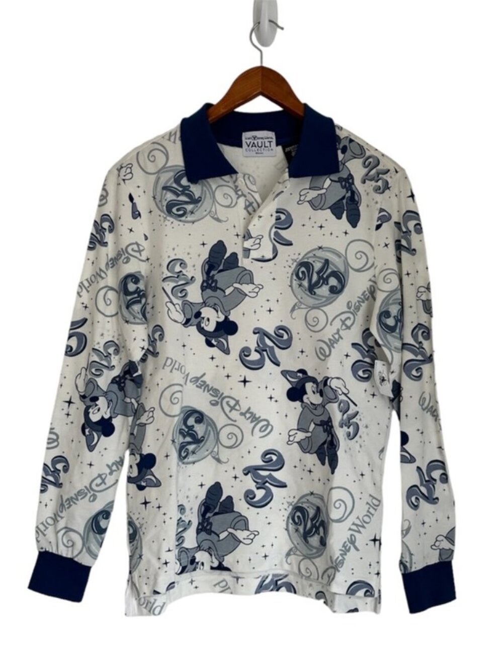 Disney Remember the Magic 25th Anniversary Vault Collection Long Sleeve Polo XS